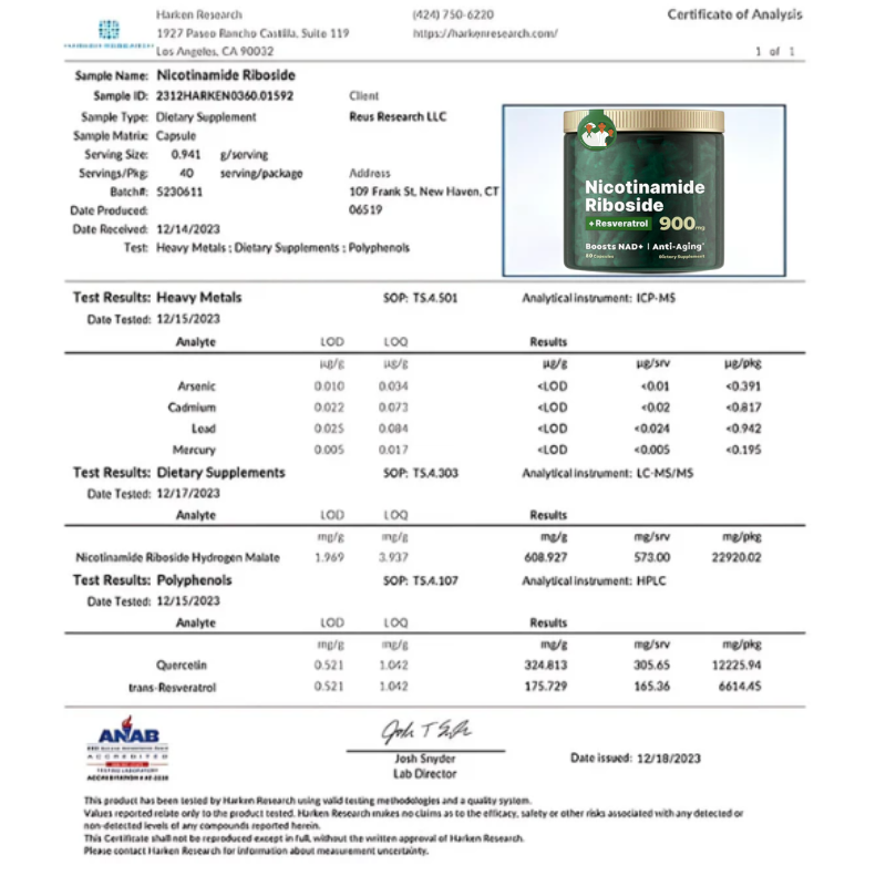 Reclaim Your Vitality: Clinically-Backed NAD+ Booster with Resveratrol