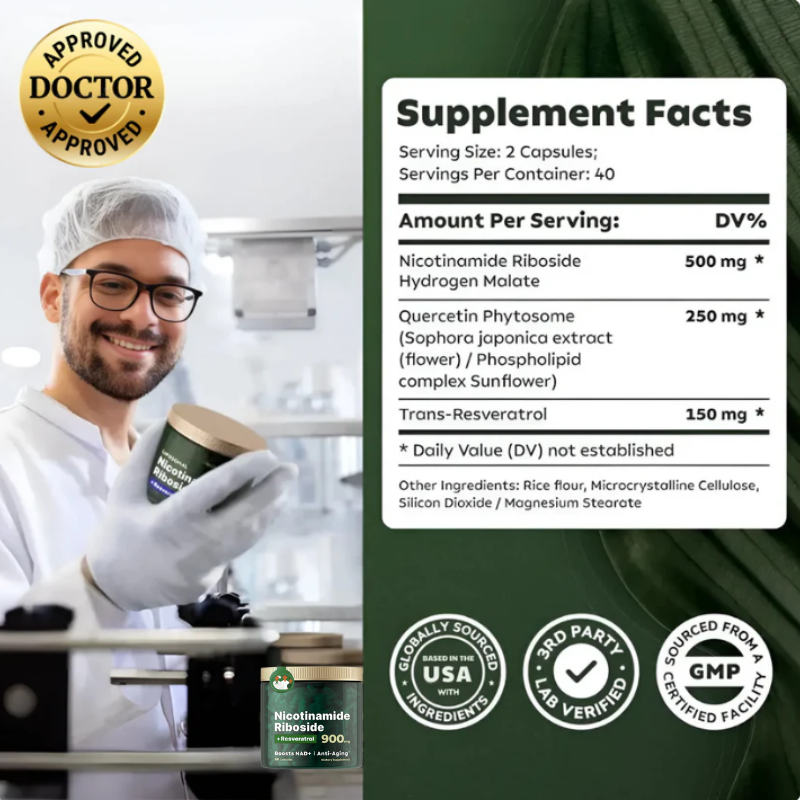 Reclaim Your Vitality: Clinically-Backed NAD+ Booster with Resveratrol